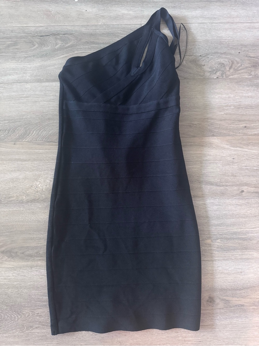 Guess by Marciano One Shoulder Bandage Dress Black | Size Small
